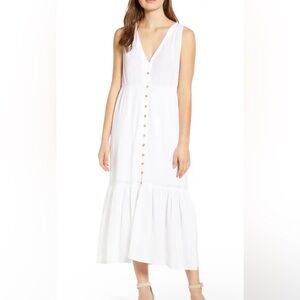 beachlunchlounge Sleeveless White Maxi Dress